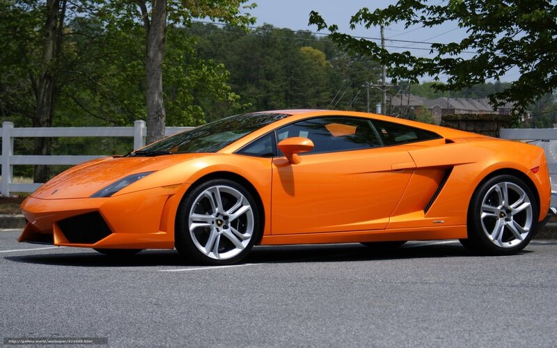 orange Lamborghini sports car