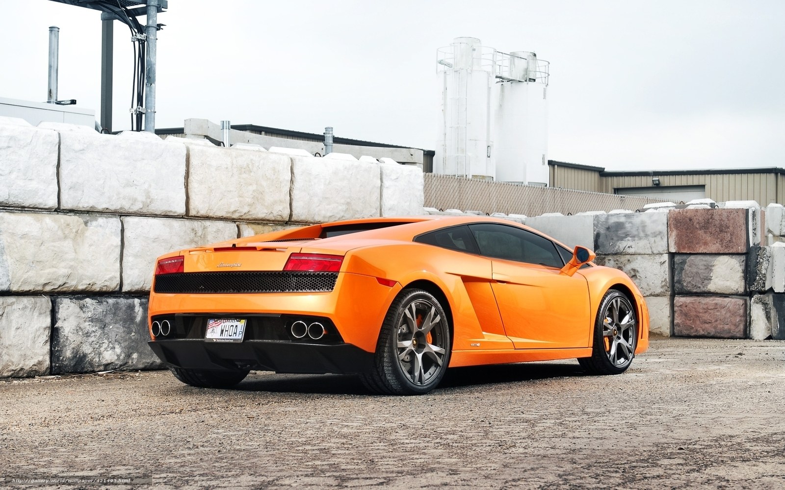 Orange Lamborghini sports car
