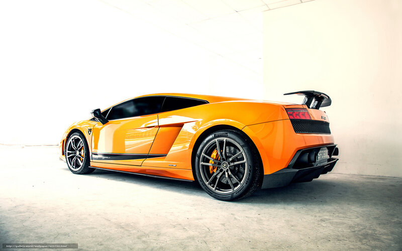 Orange Lamborghini sports car