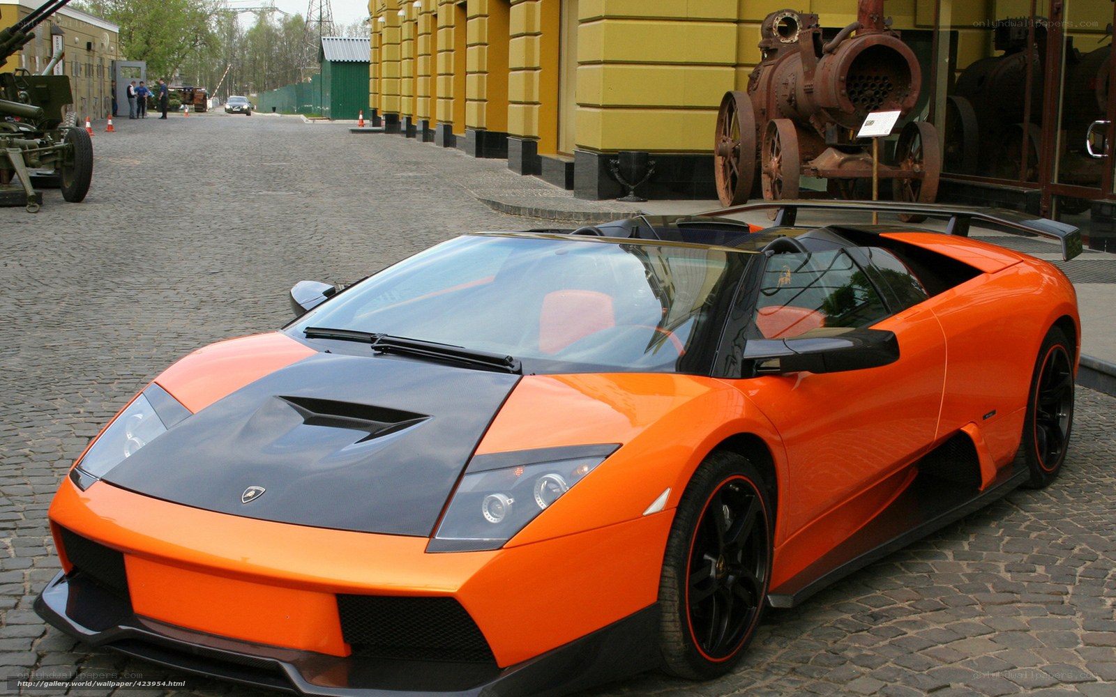 Orange Lamborghini sports car