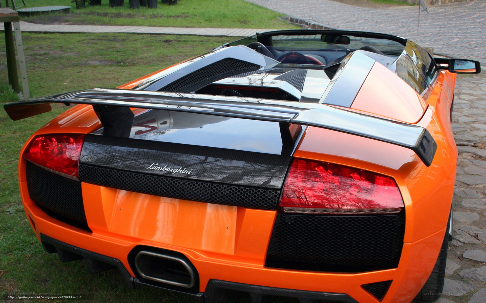 orange Lamborghini sports car