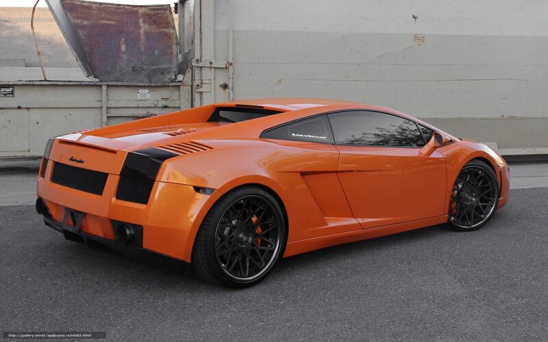 Orange Lamborghini sports car
