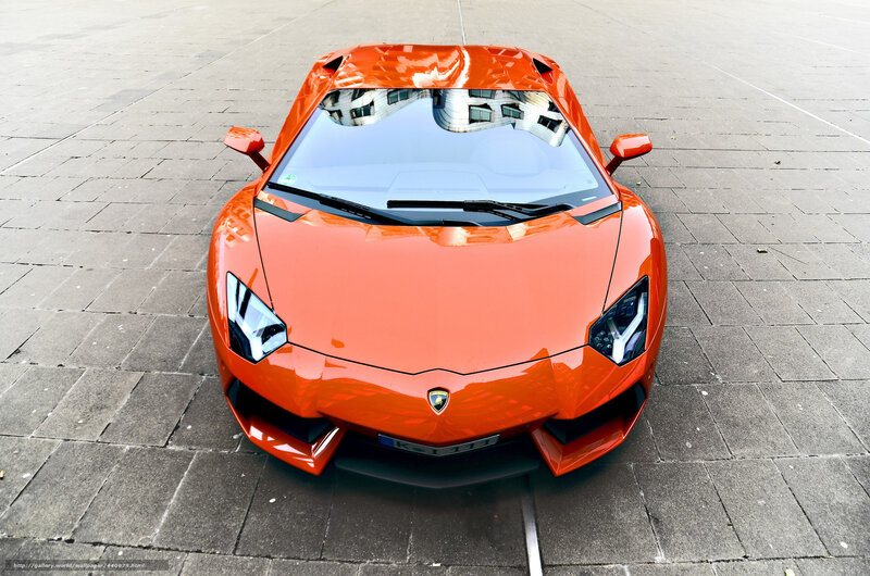 Orange Lamborghini sports car
