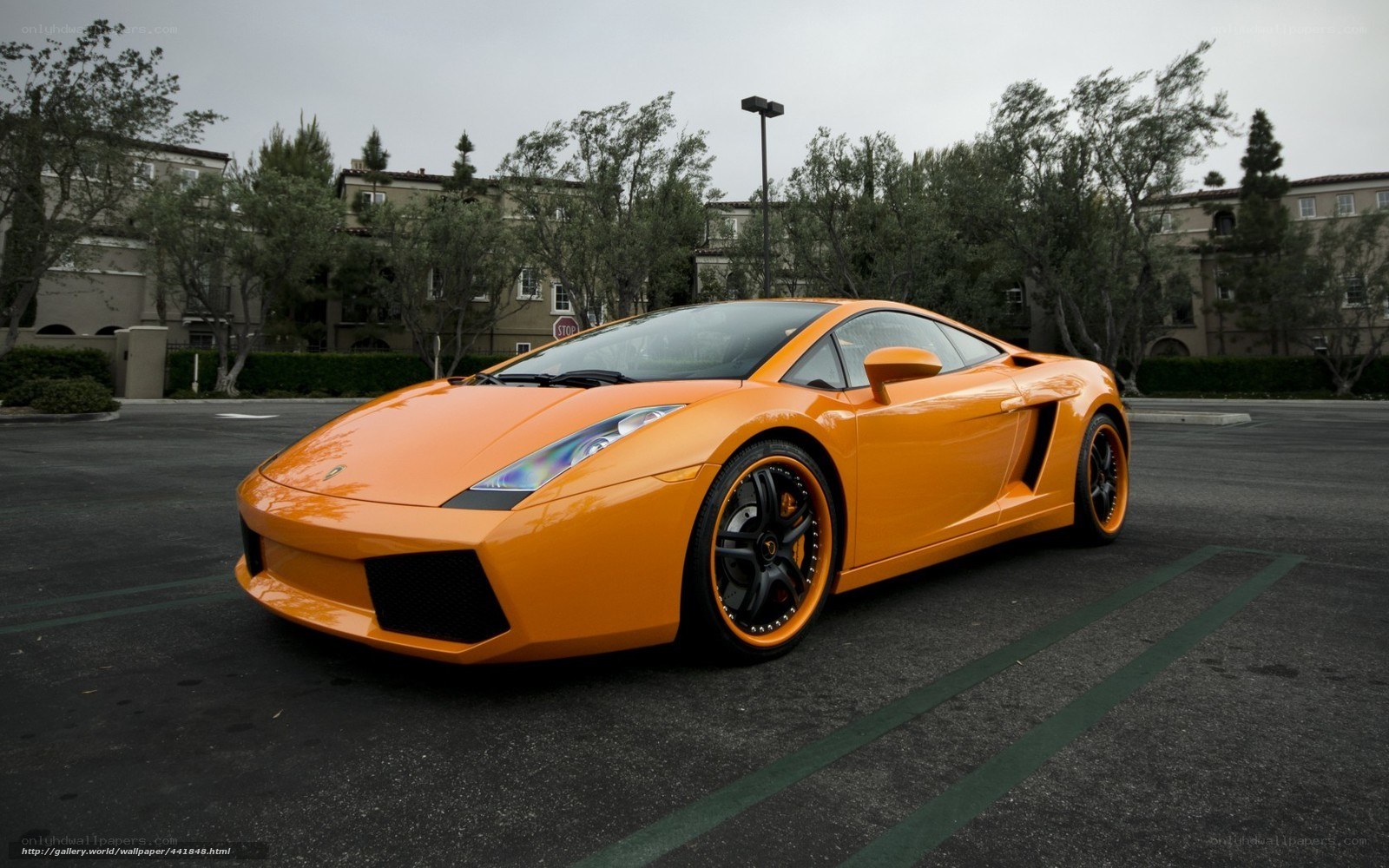 orange Lamborghini sports car