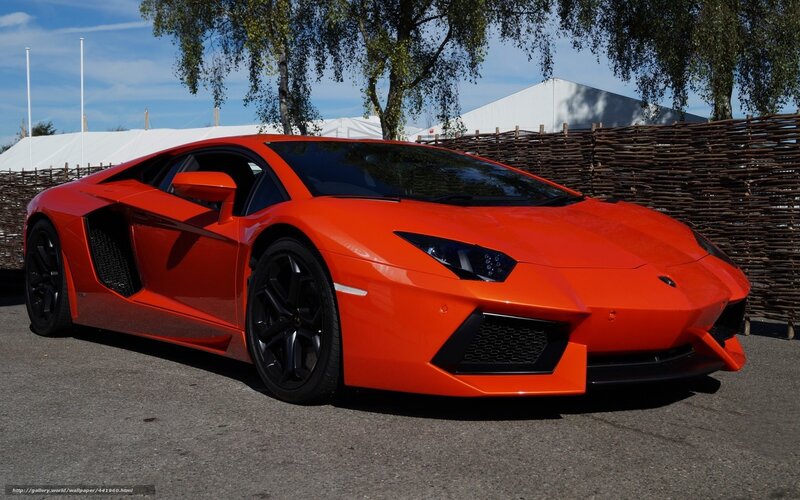 Orange Lamborghini sports car