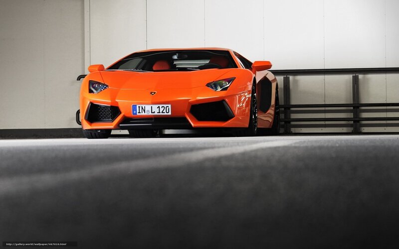 orange Lamborghini sports car