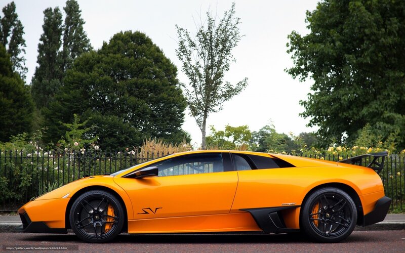 orange Lamborghini sports car