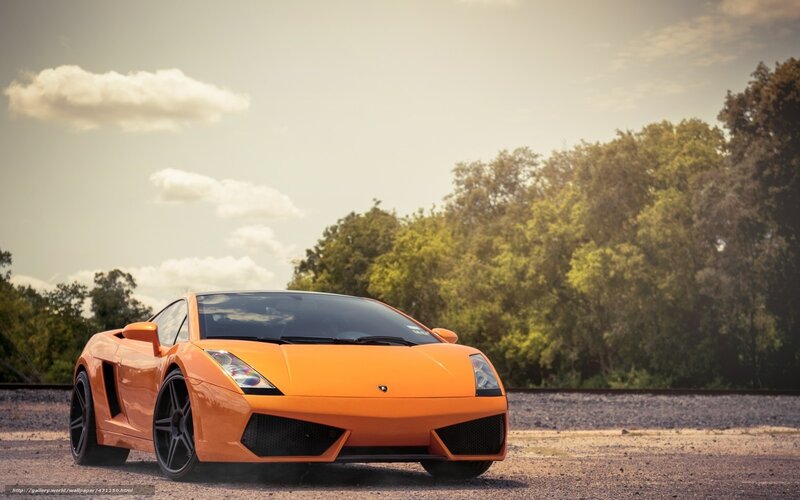 orange Lamborghini sports car