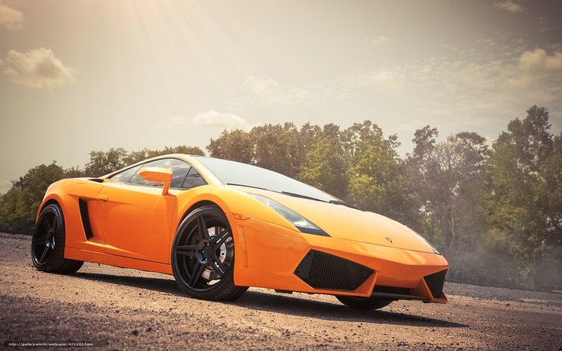 Orange Lamborghini sports car
