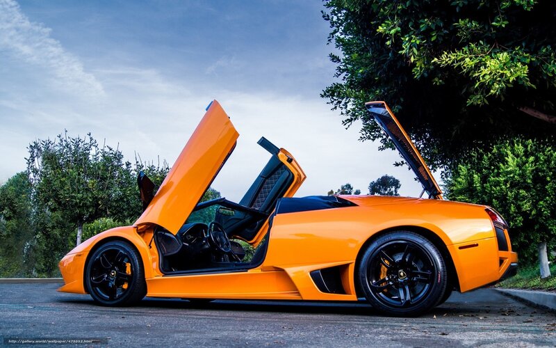 Orange Lamborghini sports car