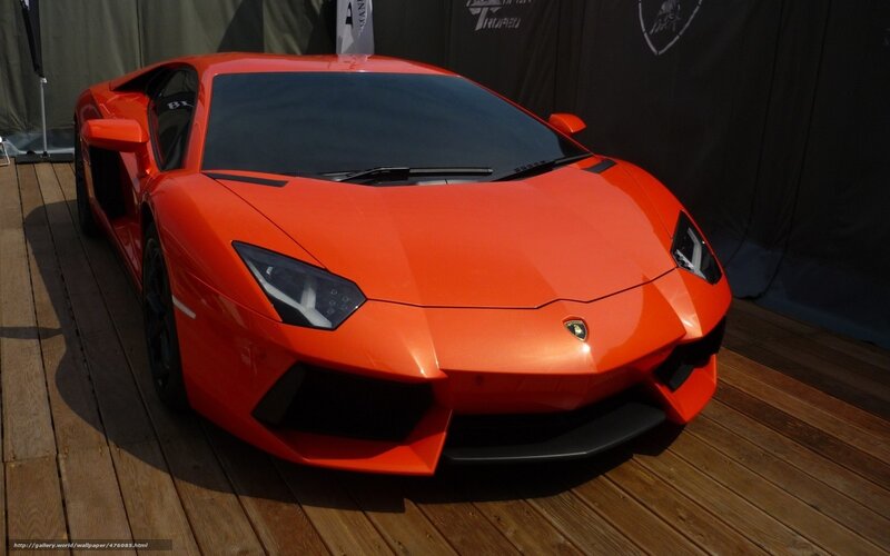 Orange Lamborghini sports car