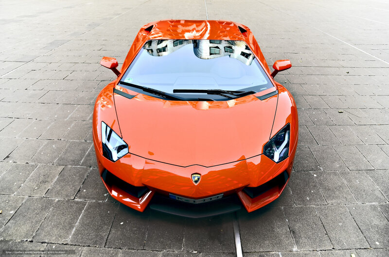 Orange Lamborghini sports car