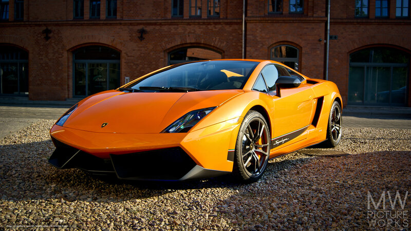 Orange Lamborghini sports car