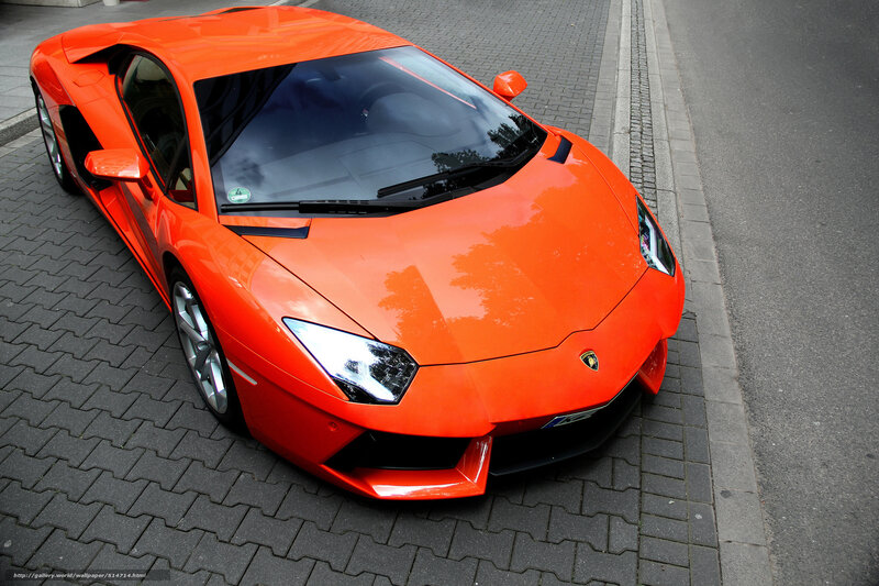 Orange Lamborghini sports car