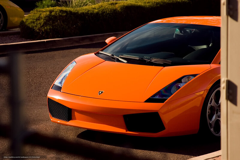 Orange Lamborghini sports car