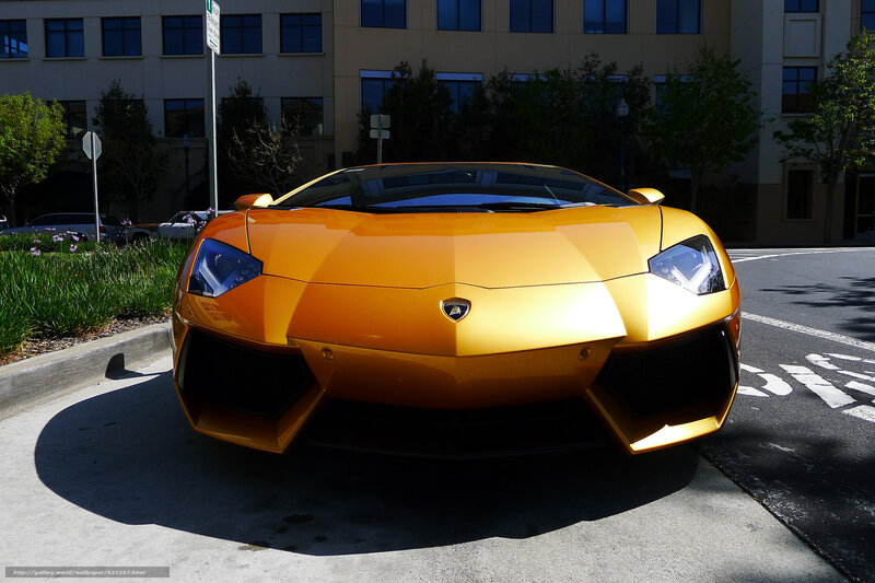 orange Lamborghini sports car