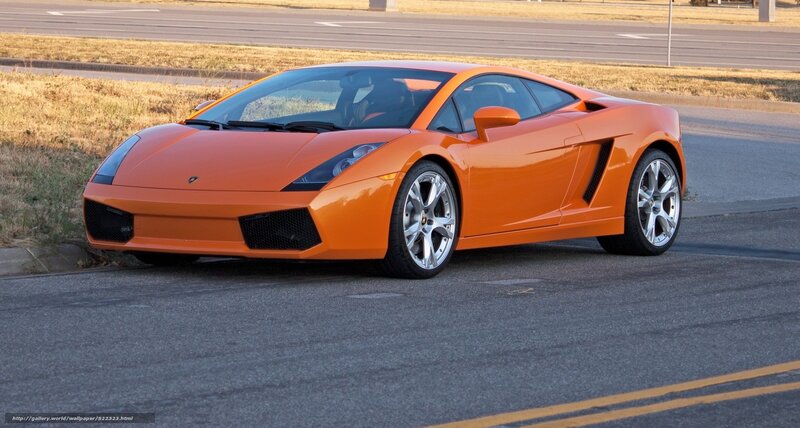 orange Lamborghini sports car