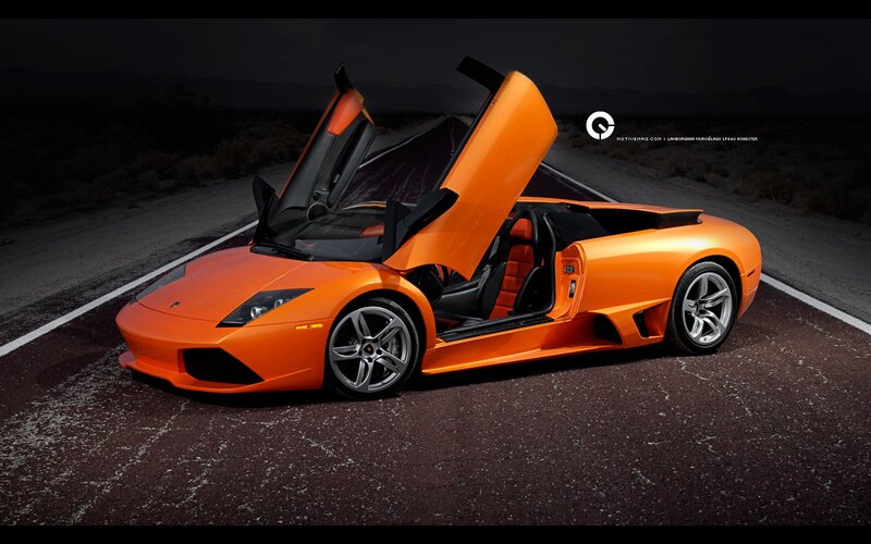 Orange Lamborghini sports car