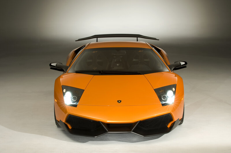 Orange Lamborghini sports car