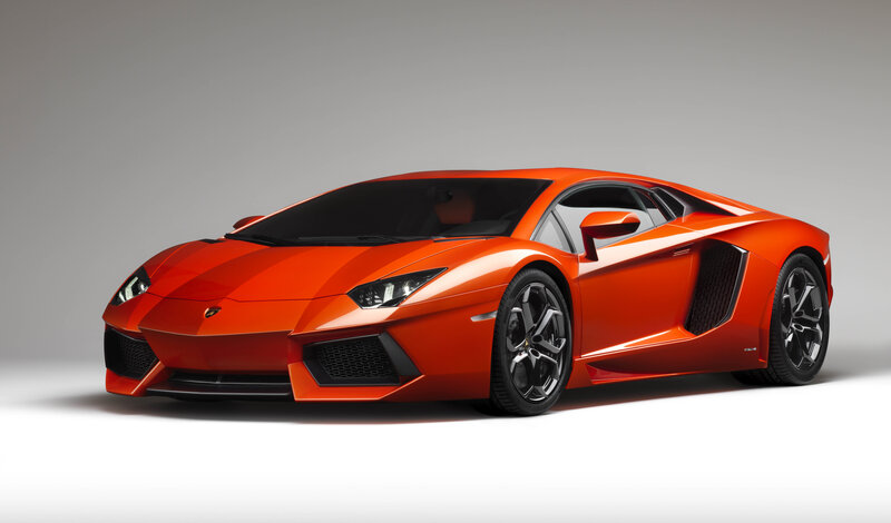 Orange Lamborghini sports car