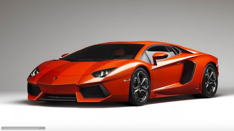 Orange Lamborghini sports car
