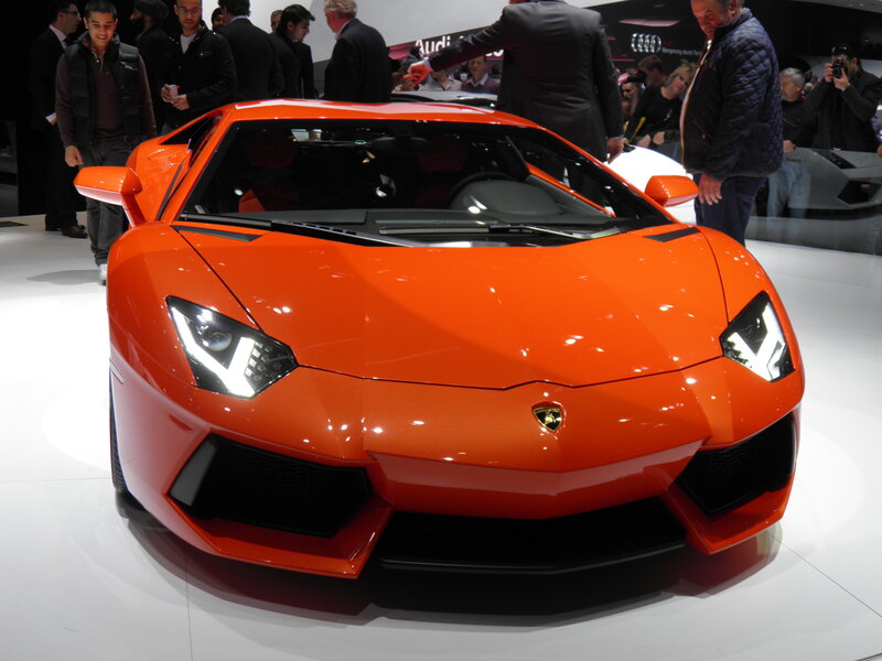 Orange Lamborghini sports car