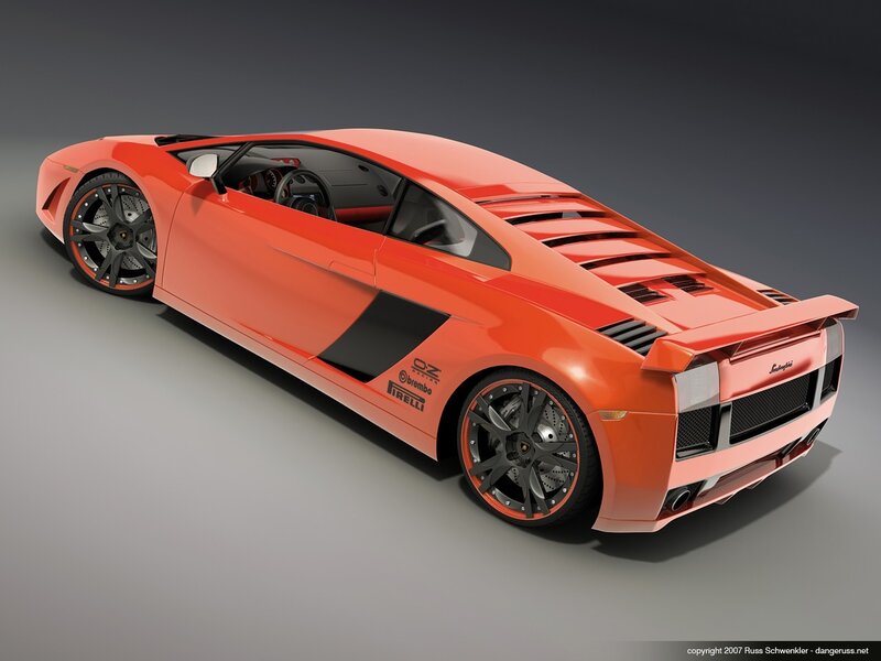 Orange Lamborghini sports car