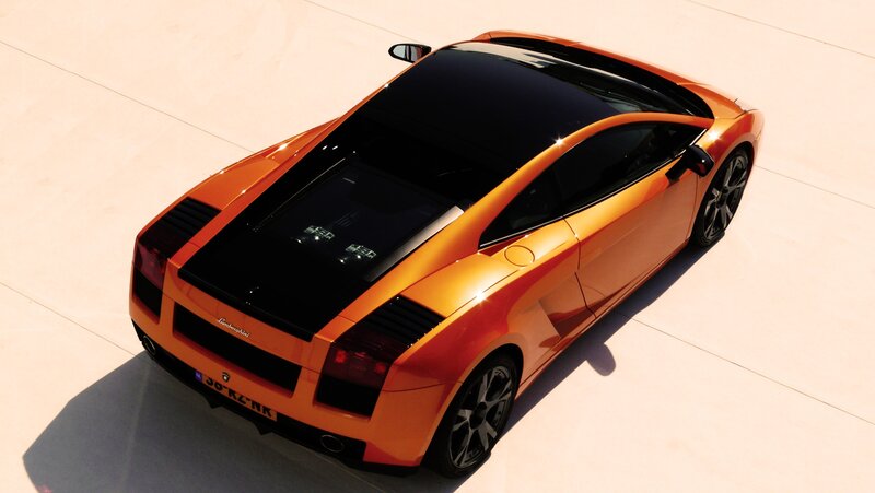 Orange Lamborghini sports car