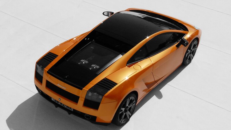 Orange Lamborghini sports car
