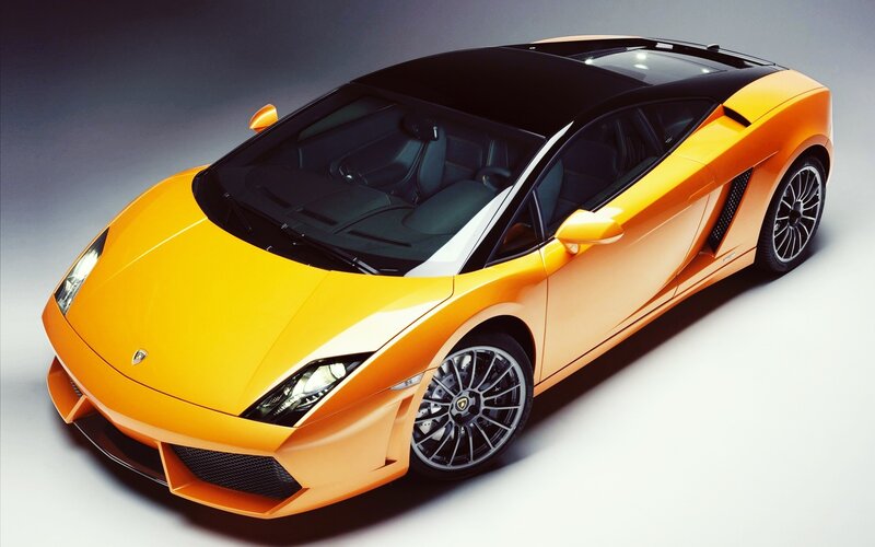 Orange Lamborghini sports car