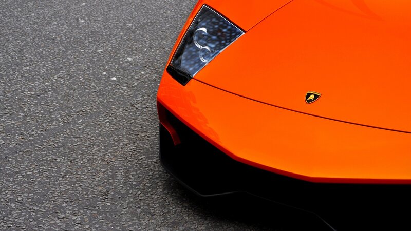orange lamborghini sports car