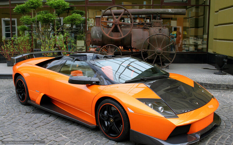 Orange Lamborghini Sports Car — Dramatic, Afternoon, Photograph, Cannon
