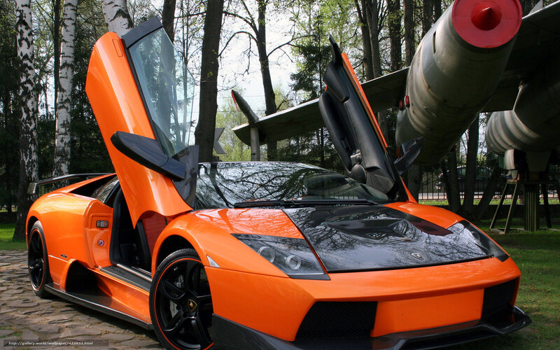 Orange Lamborghini Sports Car — Dramatic, Spring