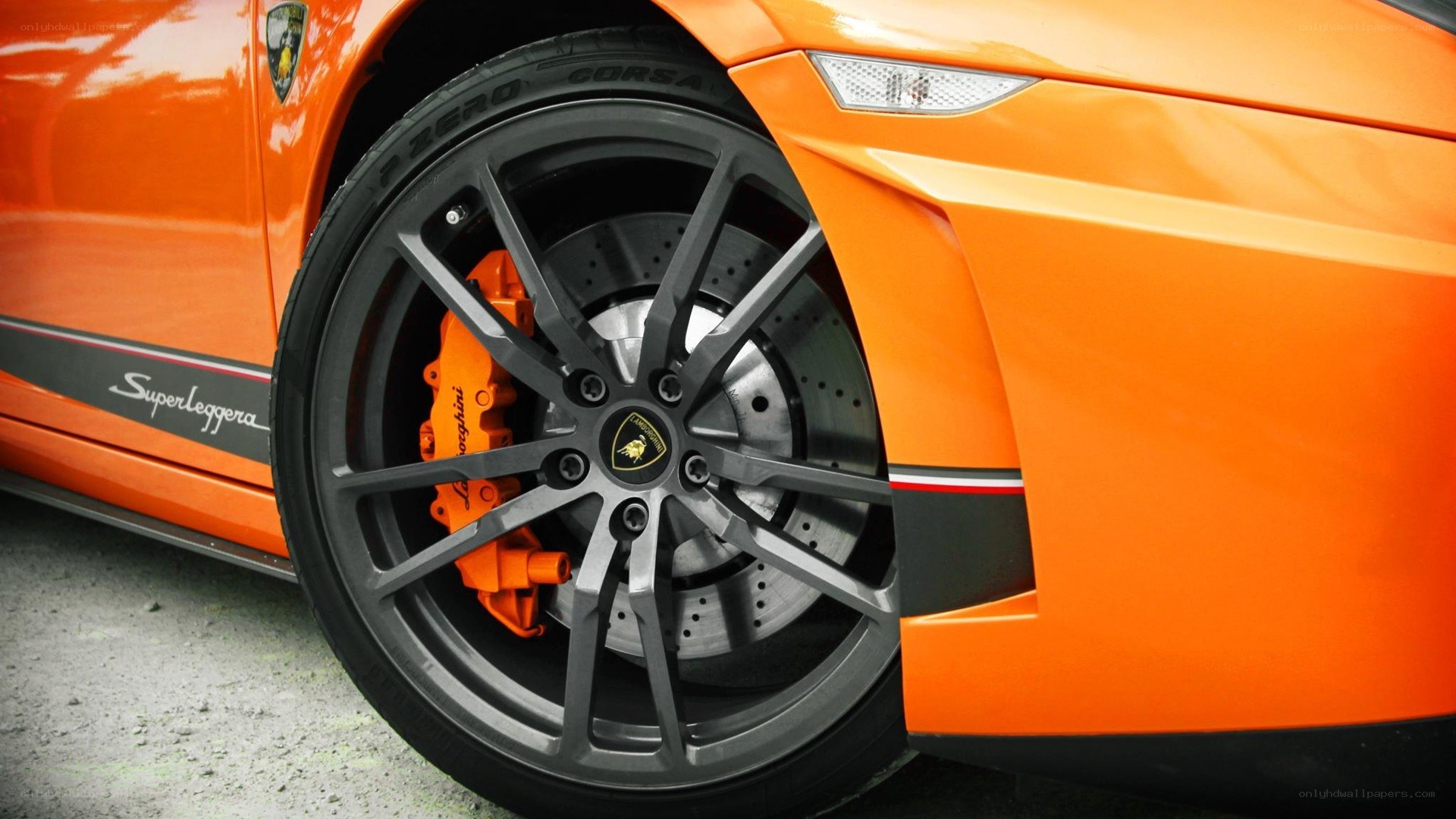 Orange Lamborghini Superleggera