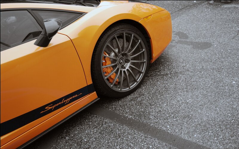 Orange Lamborghini Superleggera