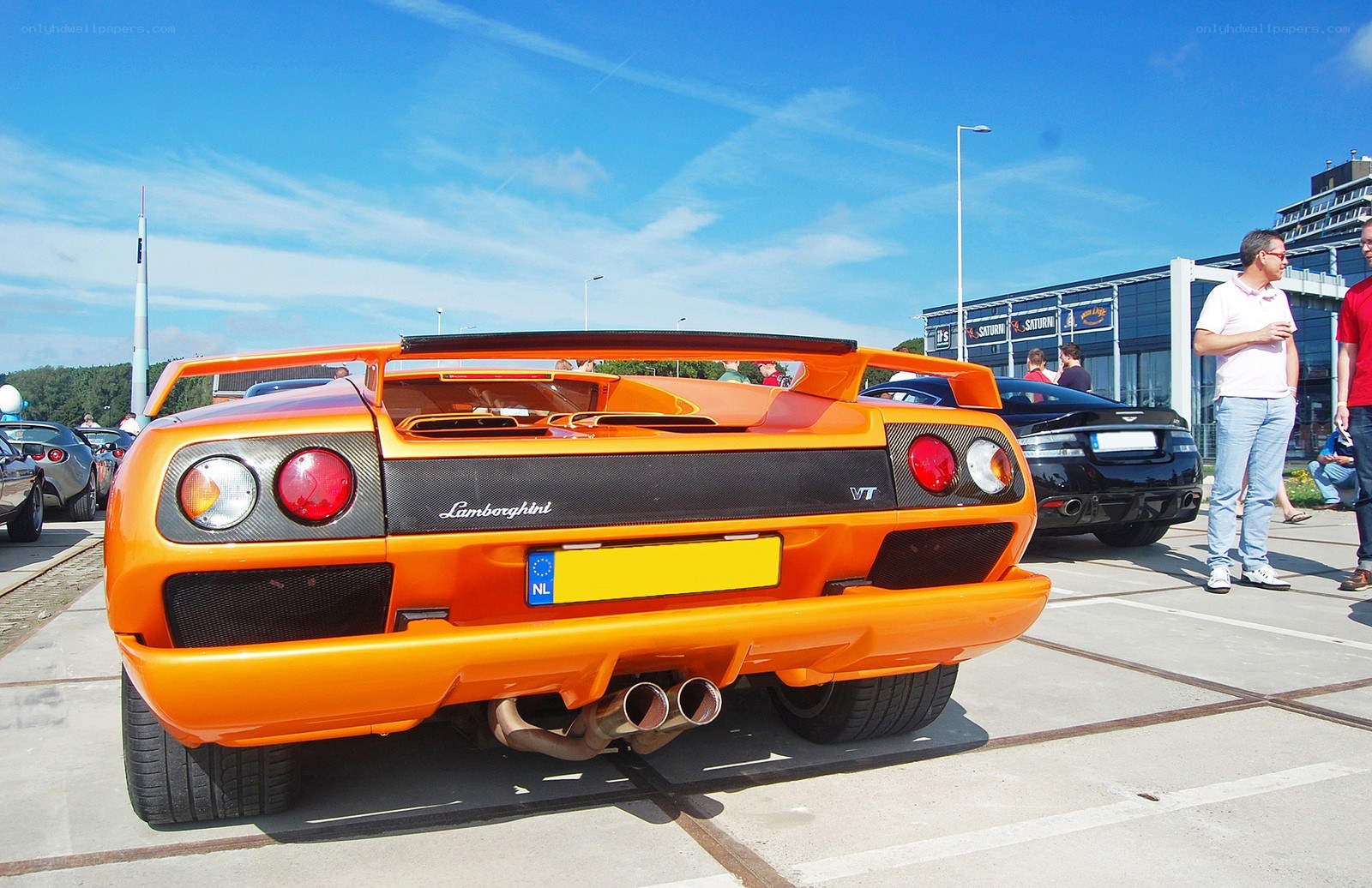 Orange Lamborghini VT rear view