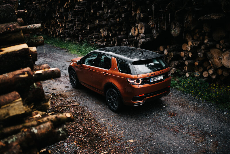 Orange Land Rover Discovery