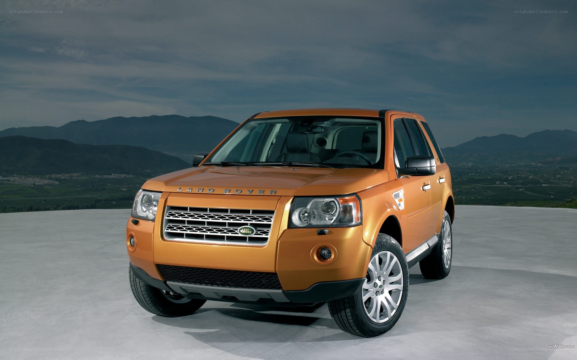 Orange Land Rover Freelander