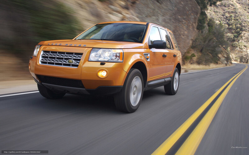 Orange Land Rover Suv — Dynamic