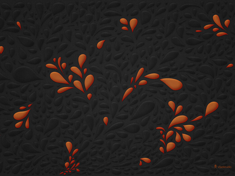 Orange Leaf Patterns