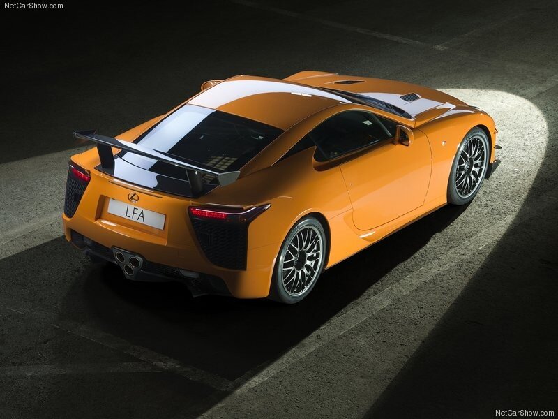 Orange Lexus LFA sports car