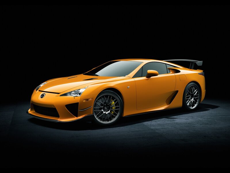 Orange Lexus LFA sports car