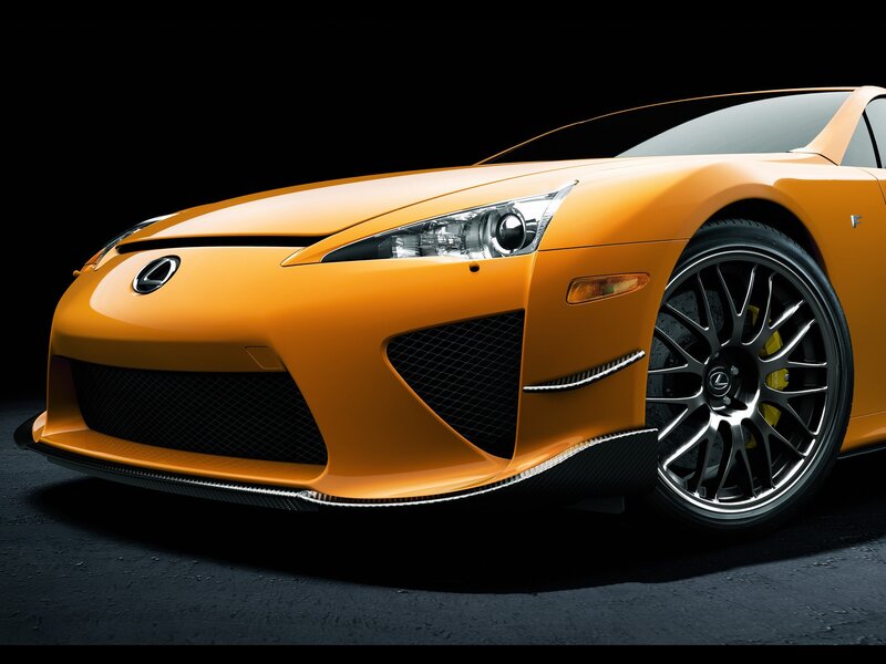 Orange Lexus LFA sports car
