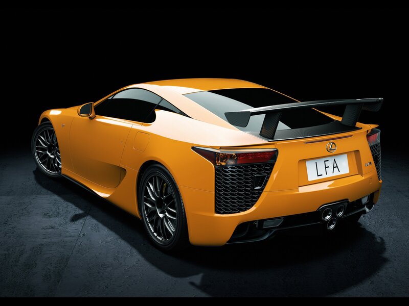 Orange Lexus LFA sports car