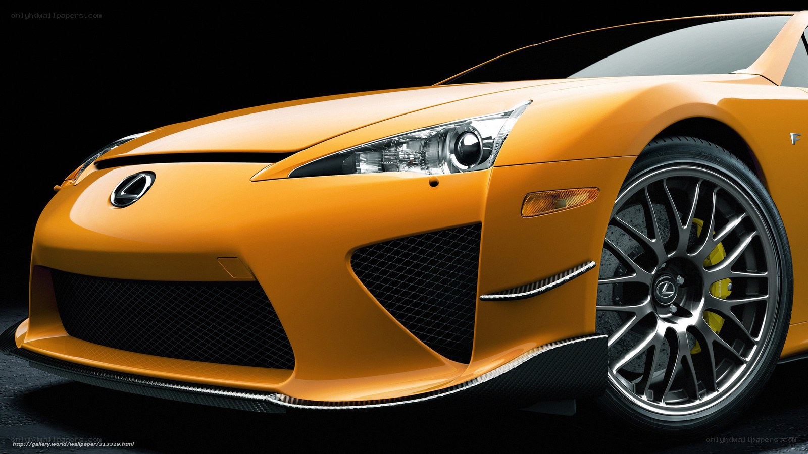 Orange Lexus LFA sports car
