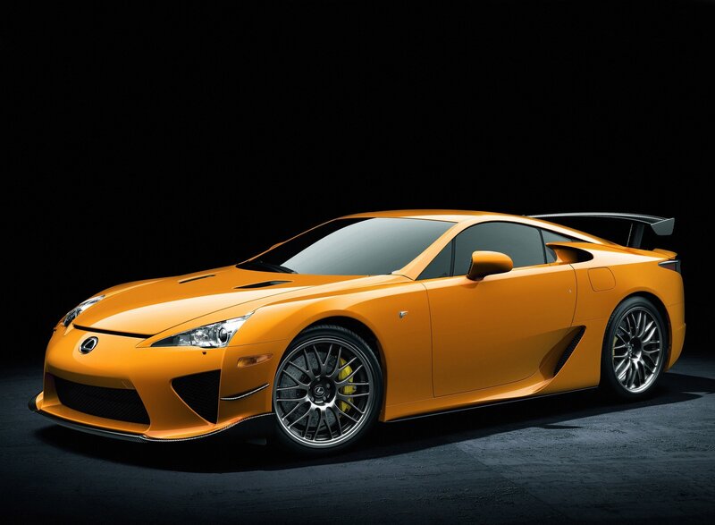 Orange Lexus LFA sports car
