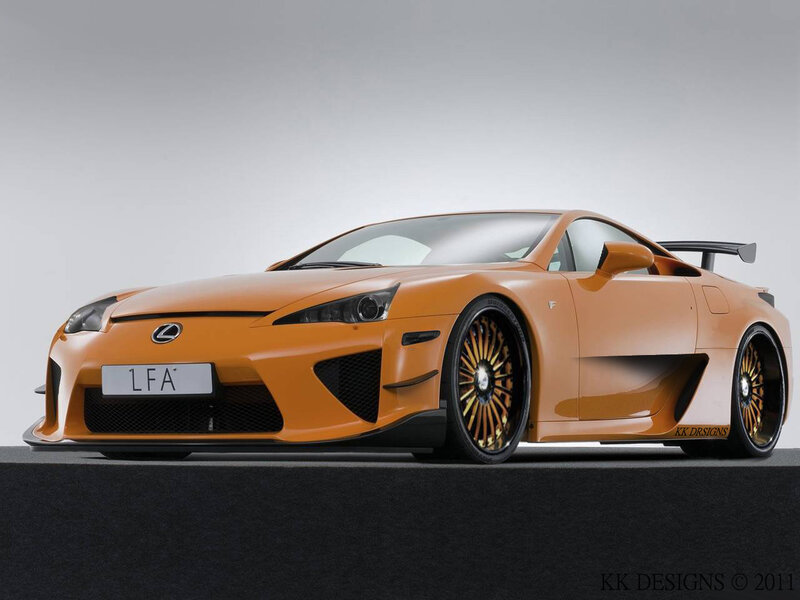 Orange Lexus LFA Sports Car — Dramatic