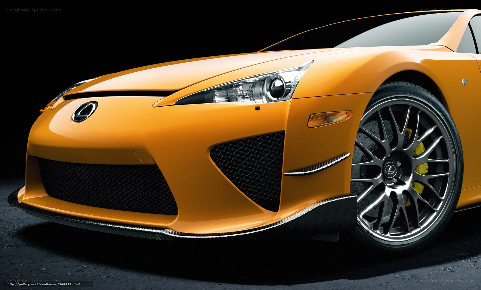 Orange Lexus LFA sports car