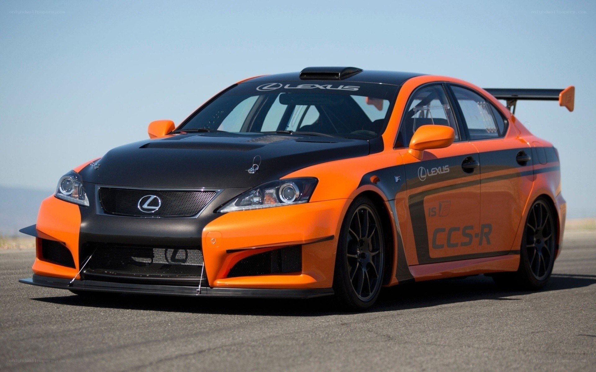 Orange Lexus race car