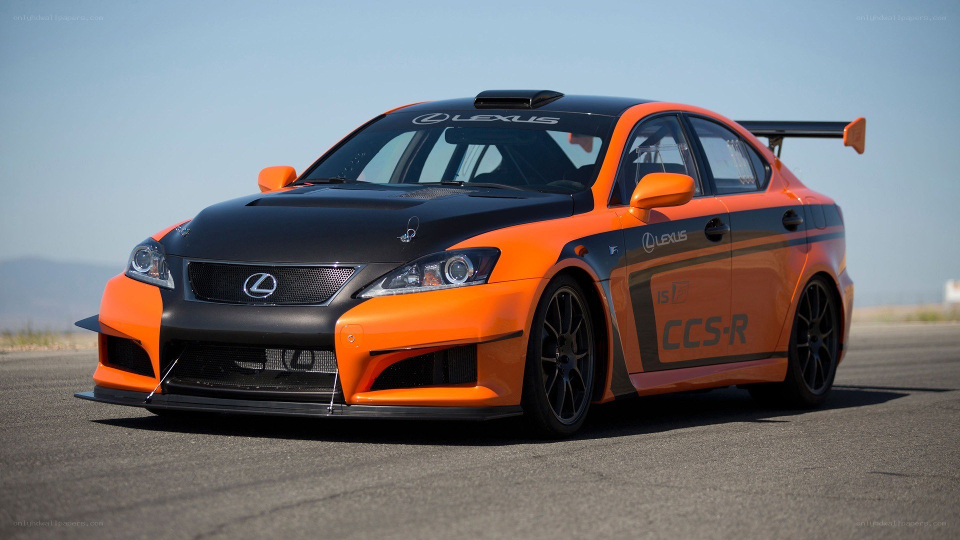 Orange Lexus race car